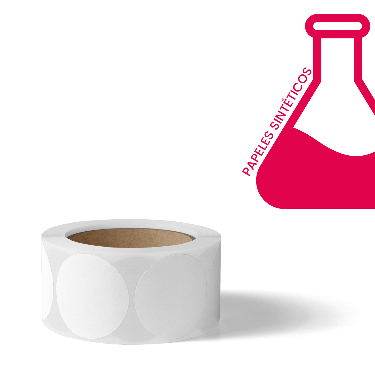 papel polipropileno blanco opaco reverso plateado sintético