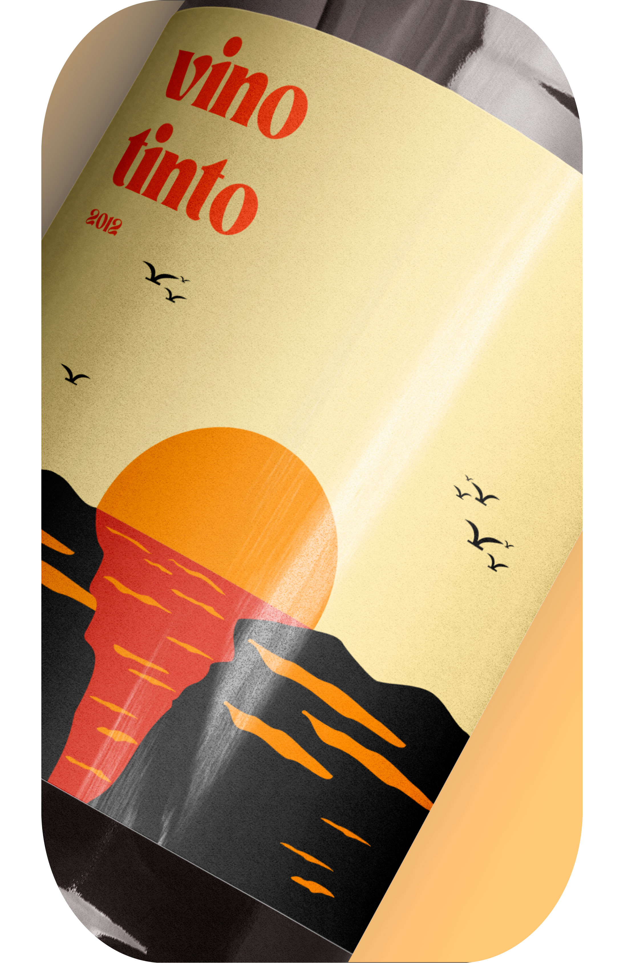 etiqueta de vino tinto